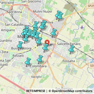 Mappa Via Giovanni Battista Lulli, 41122 Modena MO, Italia (1.883)