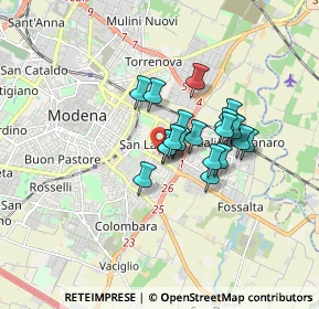 Mappa Via Giovanni Battista Lulli, 41122 Modena MO, Italia (1.186)