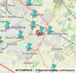 Mappa Via Giovanni Battista Lulli, 41122 Modena MO, Italia (2.49091)