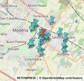 Mappa Via Giovanni Battista Lulli, 41122 Modena MO, Italia (1.1345)