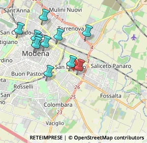 Mappa Via Giovanni Battista Lulli, 41122 Modena MO, Italia (1.92182)