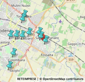 Mappa Polistudio Venere, 41122 Modena MO, Italia (2.08091)