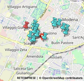 Mappa Via Raffaello Sanzio, 41124 Modena MO, Italia (0.6295)