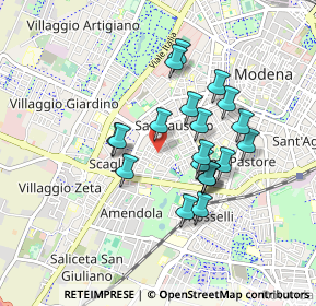 Mappa Via Raffaello Sanzio, 41124 Modena MO, Italia (0.746)