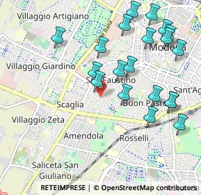 Mappa Via Tiziano, 41124 Modena MO, Italia (1.135)