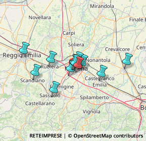 Mappa Via Raffaello Sanzio, 41124 Modena MO, Italia (9.18833)