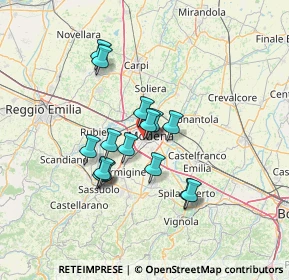 Mappa Via Raffaello Sanzio, 41124 Modena MO, Italia (10.97467)