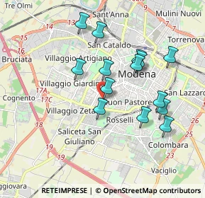 Mappa Via Raffaello Sanzio, 41124 Modena MO, Italia (1.71786)