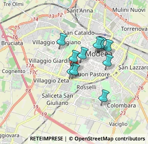 Mappa Via Tiziano, 41124 Modena MO, Italia (1.24636)
