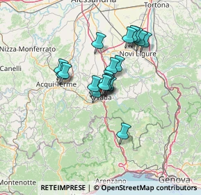 Mappa 15076 Ovada AL, Italia (9.74789)