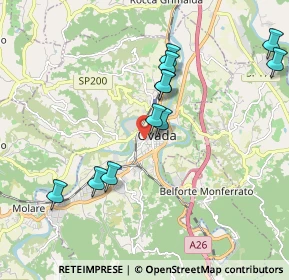 Mappa 15076 Ovada AL, Italia (1.92364)