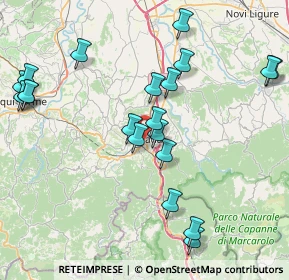 Mappa 15076 Ovada AL, Italia (9.0895)