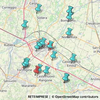 Mappa Via Wolfgang Amadeus Mozart, 41122 Modena MO, Italia (9.141)