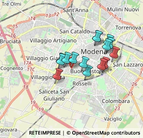 Mappa Via Ippolito Nievo, 41125 Modena MO, Italia (1.336)
