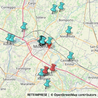 Mappa Via Antonio Bazzini, 41122 Modena MO, Italia (7.979)