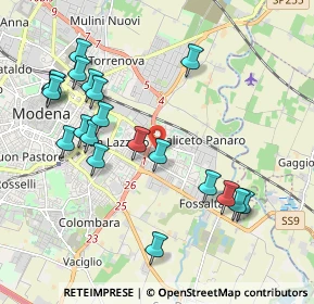 Mappa Via Antonio Bazzini, 41122 Modena MO, Italia (2.164)