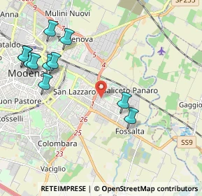 Mappa Via Antonio Bazzini, 41122 Modena MO, Italia (2.48091)