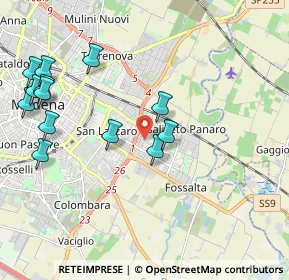 Mappa Via Antonio Bazzini, 41122 Modena MO, Italia (2.33615)