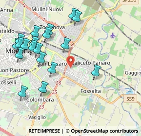 Mappa Via Antonio Bazzini, 41122 Modena MO, Italia (2.34579)