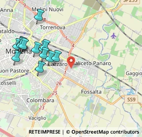 Mappa Via Antonio Bazzini, 41122 Modena MO, Italia (2.35143)