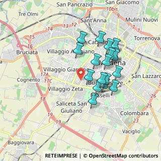 Mappa Via Giuseppe Flaiani, 41126 Modena MO, Italia (1.54944)