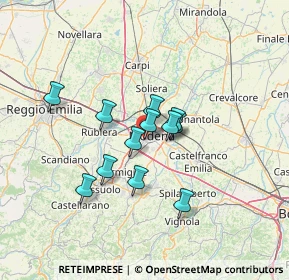Mappa Via Giuseppe Flaiani, 41126 Modena MO, Italia (10.08333)
