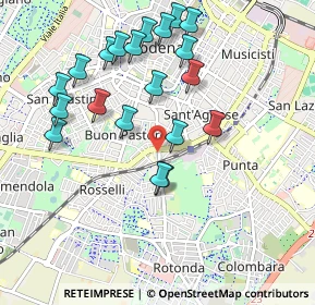 Mappa Strada delle Morane, 41124 Modena MO, Italia (1.0065)