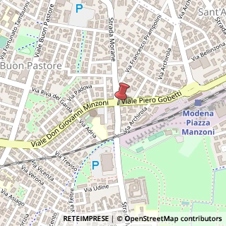 Mappa Viale P. Gobetti, 4, 41124 Modena, Modena (Emilia Romagna)