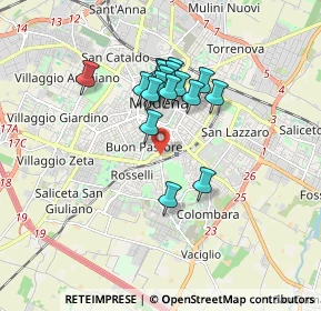 Mappa Strada delle Morane, 41124 Modena MO, Italia (1.38765)