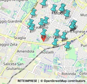 Mappa Via Duccio da Boninsegna, 41124 Modena MO, Italia (1.043)