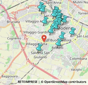 Mappa Via Bartolomeo Avanzini, 41124 Modena MO, Italia (1.9355)