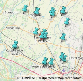 Mappa Via Braglia, 40017 San Giovanni In Persiceto BO, Italia (8.595)