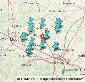 Mappa Via Charles Darwin, 40017 San Giovanni in Persiceto BO, Italia (10.8395)