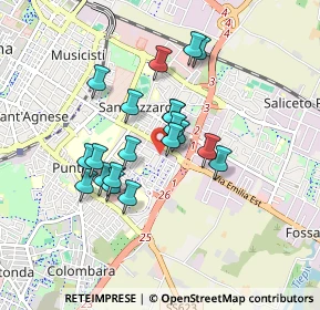 Mappa Via Tito Speri, 41125 Modena MO, Italia (0.7015)