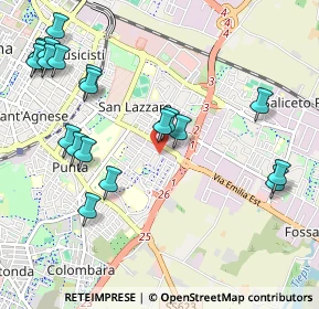 Mappa Via Tito Speri, 41125 Modena MO, Italia (1.2435)