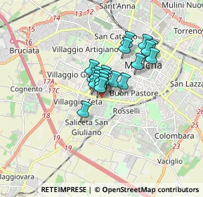 Mappa Viale G. Amendola, 41124 Modena MO, Italia (1.0175)