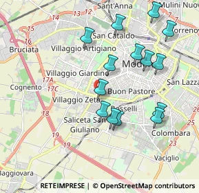 Mappa Viale G. Amendola, 41124 Modena MO, Italia (1.955)