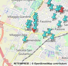 Mappa Viale G. Amendola, 41124 Modena MO, Italia (1.0795)