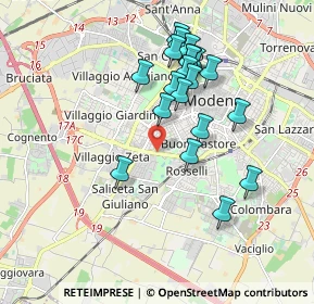 Mappa Viale Giovanni Amendola, 41124 Modena MO, Italia (1.736)