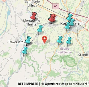 Mappa 42020 Quattro Castella RE, Italia (7.64357)