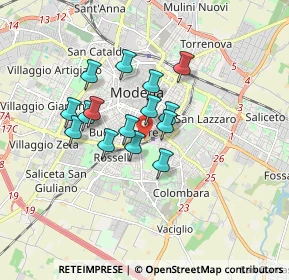 Mappa Via Piero Gobetti, 41124 Modena MO, Italia (1.28133)
