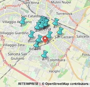 Mappa Via Piero Gobetti, 41124 Modena MO, Italia (1.33294)