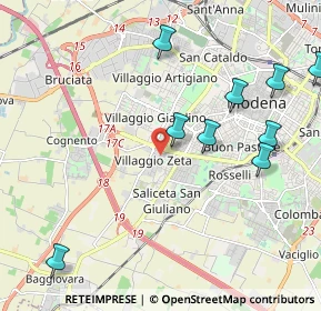 Mappa Via delle Costellazioni, 41126 Modena MO, Italia (2.93167)