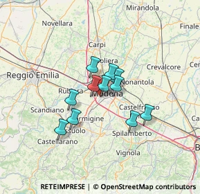 Mappa Via delle Costellazioni, 41126 Modena MO, Italia (8.91182)