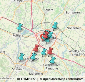 Mappa Via delle Costellazioni, 41126 Modena MO, Italia (5.02857)