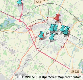 Mappa Via delle Costellazioni, 41126 Modena MO, Italia (3.92833)