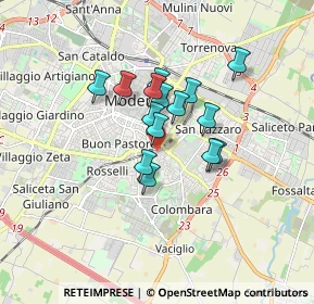 Mappa Via Giuseppe Fregni, 41124 Modena MO, Italia (1.2)
