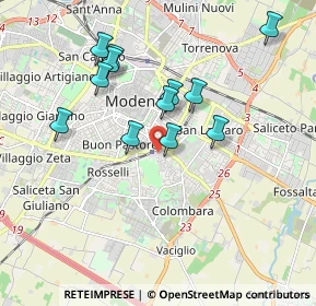 Mappa Via Giuseppe Fregni, 41124 Modena MO, Italia (1.73917)