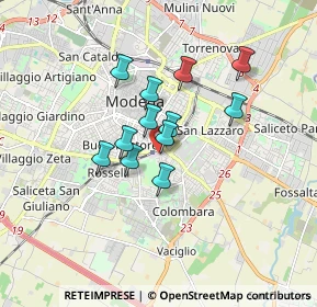 Mappa Via Giuseppe Fregni, 41124 Modena MO, Italia (1.22)