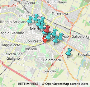 Mappa Via Giuseppe Fregni, 41124 Modena MO, Italia (1.19154)